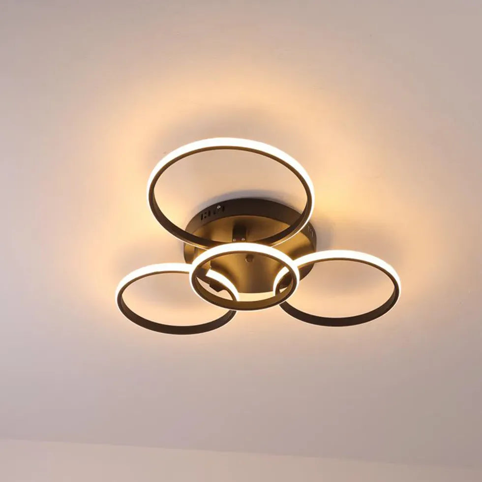 Plafondlamp led woonkamer zwarte polycyclisch ontwerp