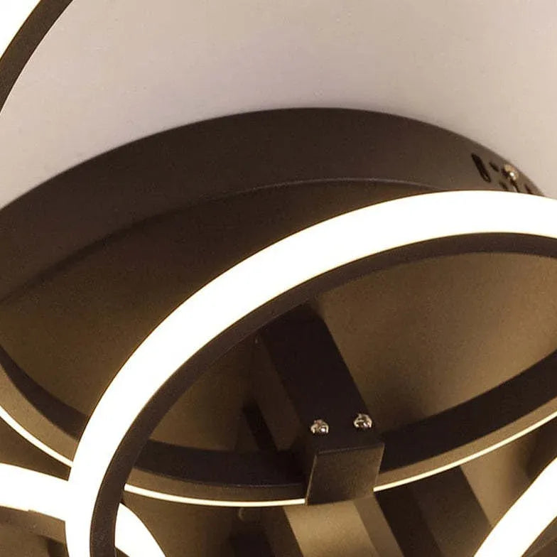 Plafondlamp led woonkamer zwarte polycyclisch ontwerp