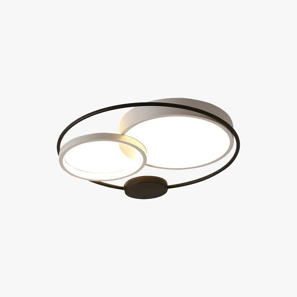 Plafond lamp design modern grijs meerdere ringen