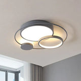 Plafond lamp design modern grijs meerdere ringen