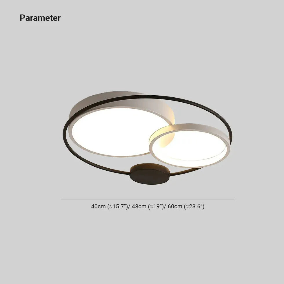 Plafond lamp design modern grijs meerdere ringen