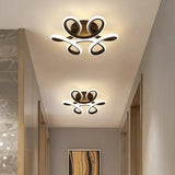 Plafondlamp gang zwart moderne gebogen ontwerp