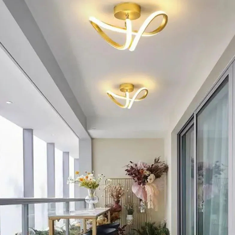 Plafonnieres led met gebogen stijl voor gang
