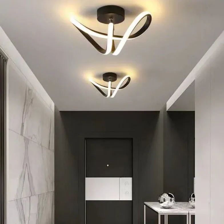 Plafonnieres led met gebogen stijl voor gang
