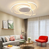 Design plafondlampen zwart drieboogvormig slaapkamer