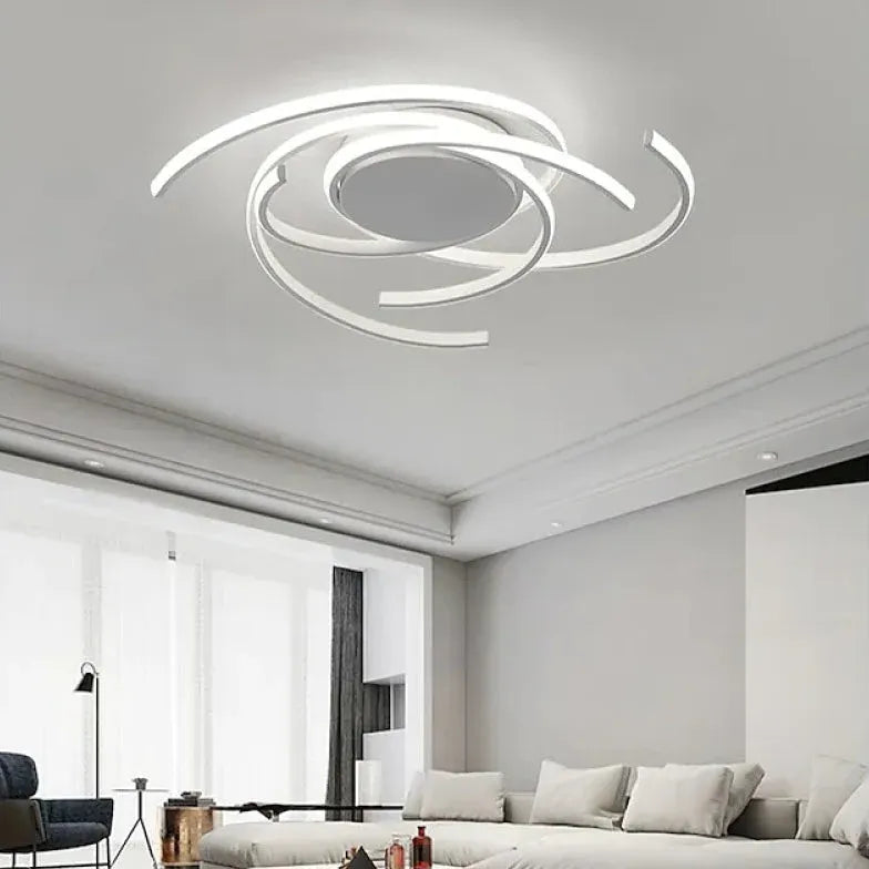 Design plafondlampen zwart drieboogvormig slaapkamer