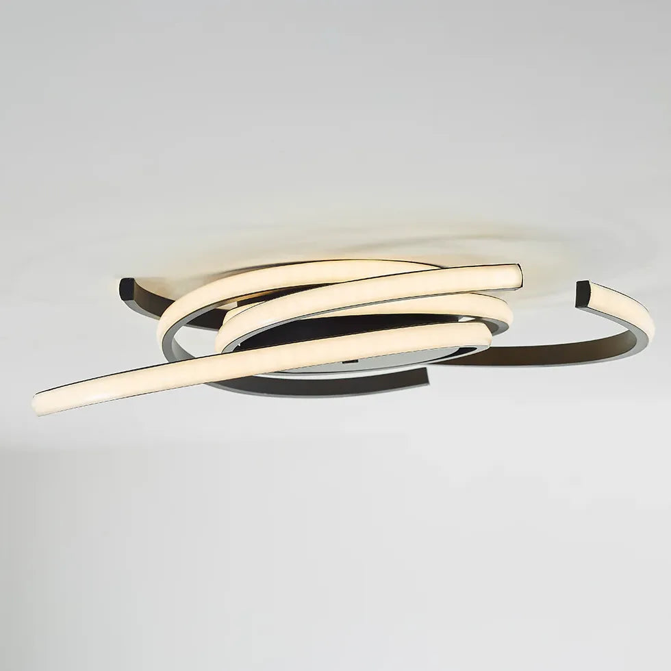 Design plafondlampen zwart drieboogvormig slaapkamer