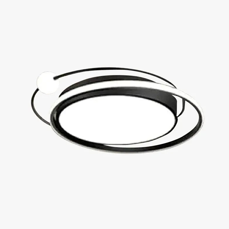 Lamp plafonniere zwart dubbel ringvormig dimbaar