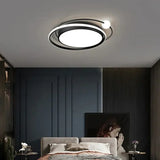 Lamp plafonniere zwart dubbel ringvormig dimbaar