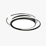 Lamp plafonniere zwart dubbel ringvormig dimbaar