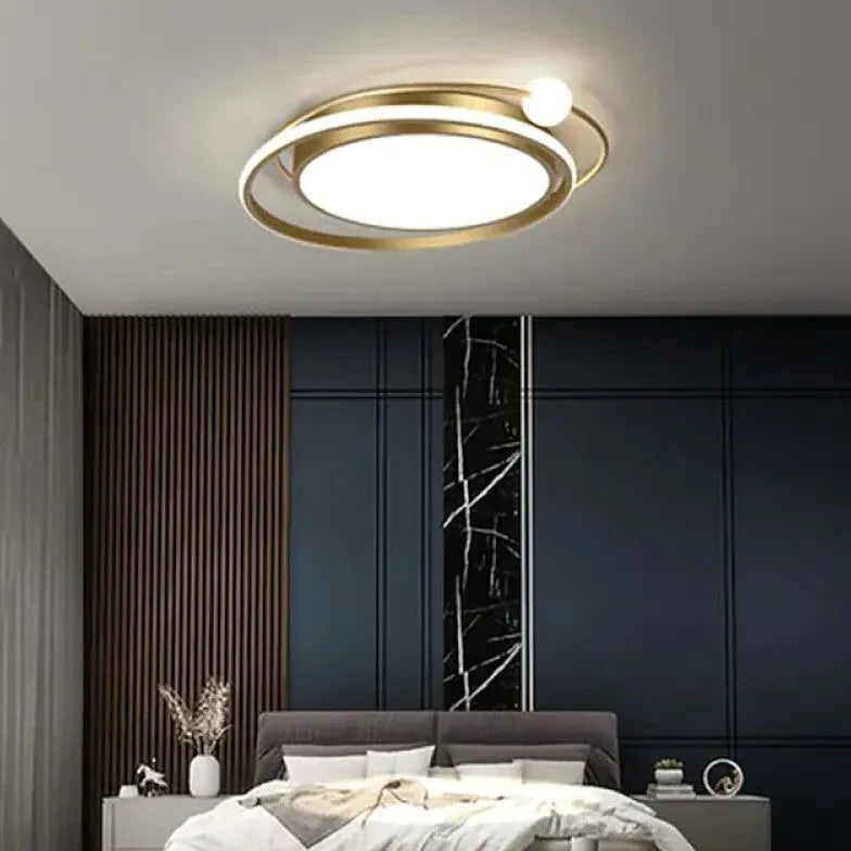 Lamp plafonniere zwart dubbel ringvormig dimbaar