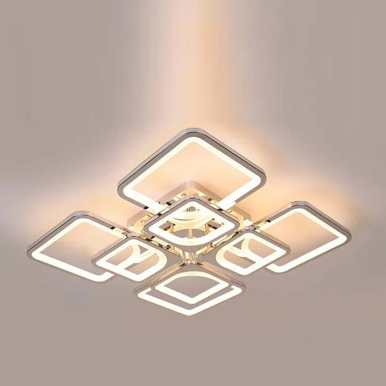 Woonkamer verlichting led zilver dimbaar plafondlamp