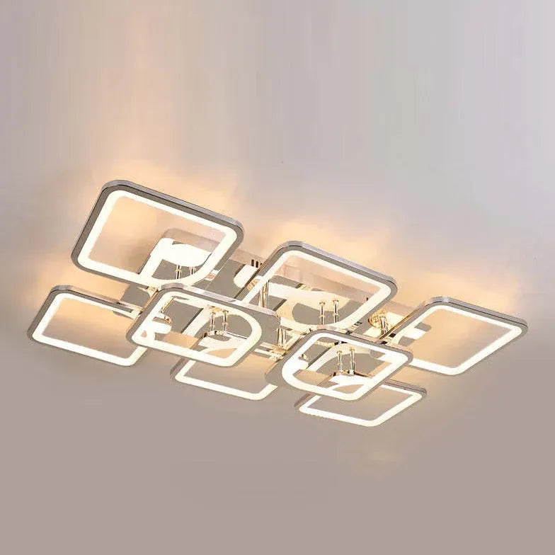 Woonkamer verlichting led zilver dimbaar plafondlamp