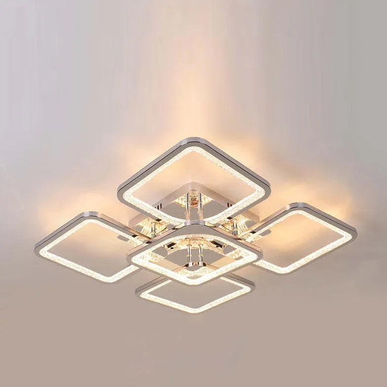 Woonkamer verlichting led zilver dimbaar plafondlamp