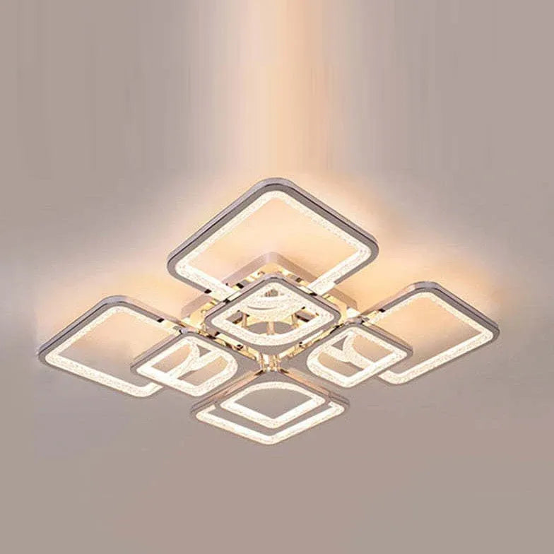 Woonkamer verlichting led zilver dimbaar plafondlamp
