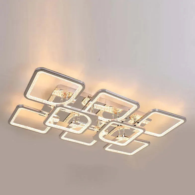 Woonkamer verlichting led zilver dimbaar plafondlamp