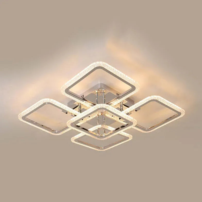 Woonkamer verlichting led zilver dimbaar plafondlamp