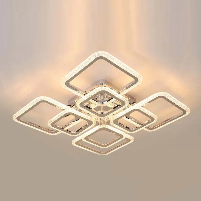 Woonkamer verlichting led zilver dimbaar plafondlamp