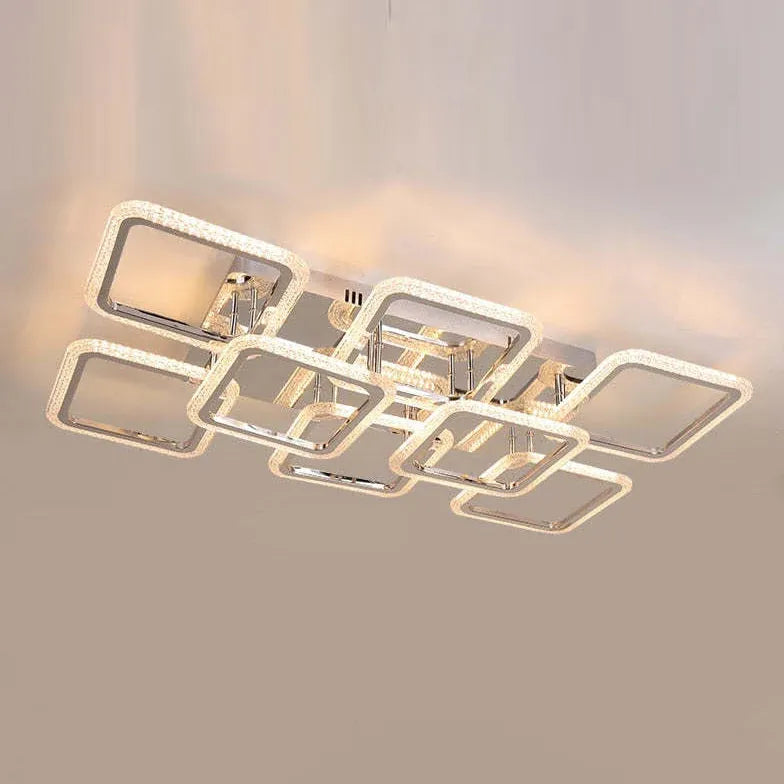 Woonkamer verlichting led zilver dimbaar plafondlamp