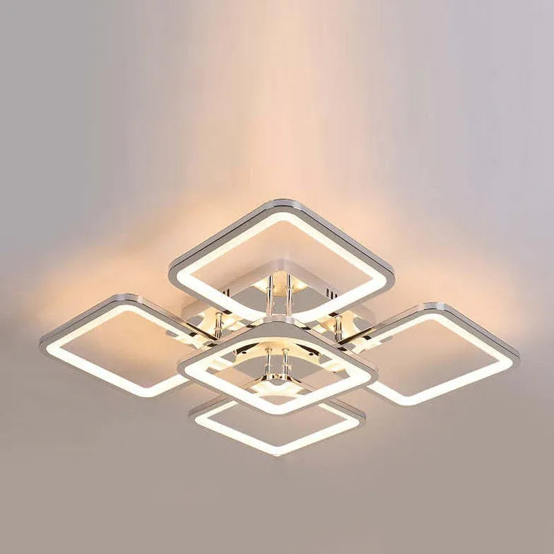 Woonkamer verlichting led zilver dimbaar plafondlamp