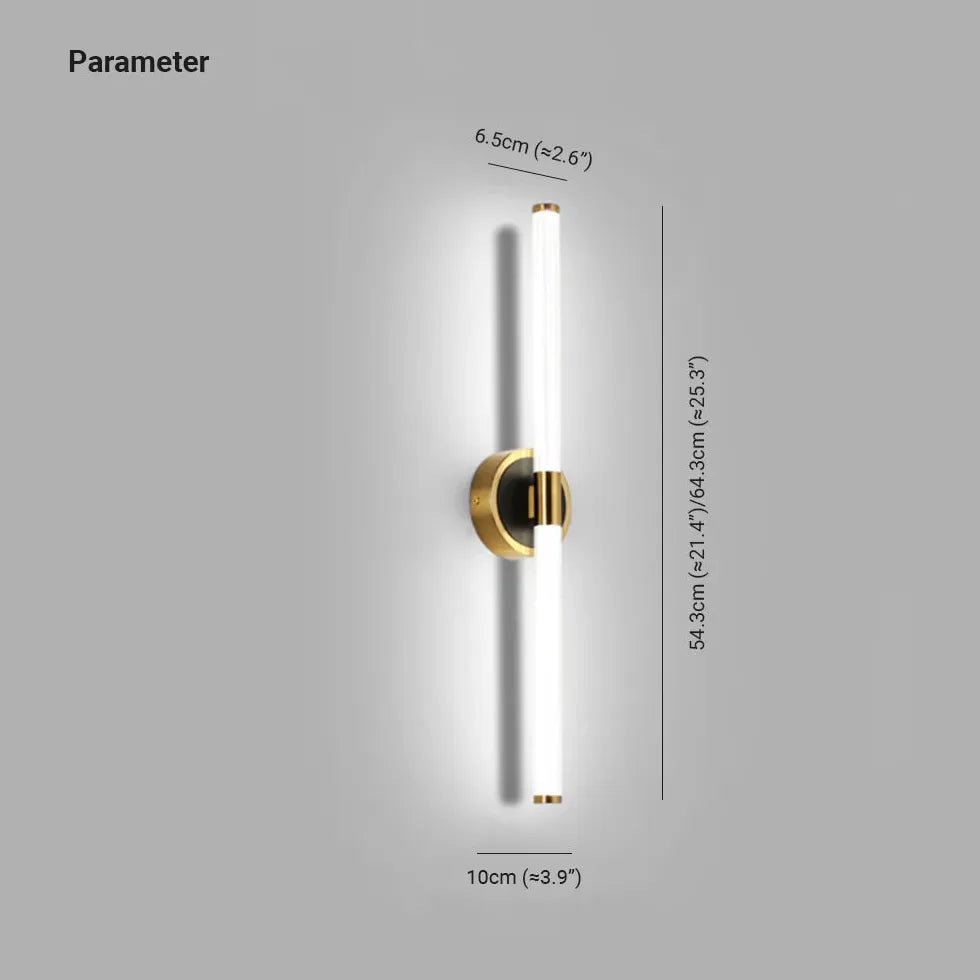 Spiegelverlichting badkamer led cilindervormige wandlamp