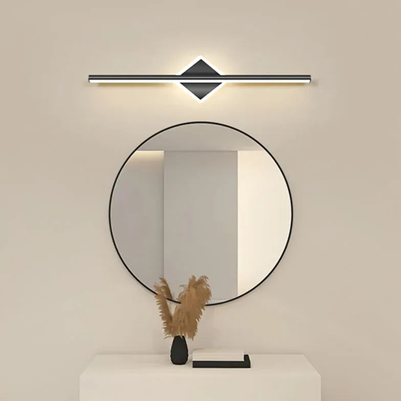 Design wandlamp goud rond badkamer