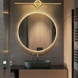 Design wandlamp goud rond badkamer
