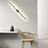 Wandlamp zwart langwerpig led verlichting