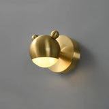 Draadloze wandlamp goud met berenstijl voor badkamer