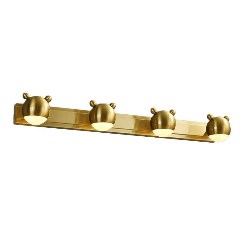 Draadloze wandlamp goud met berenstijl voor badkamer