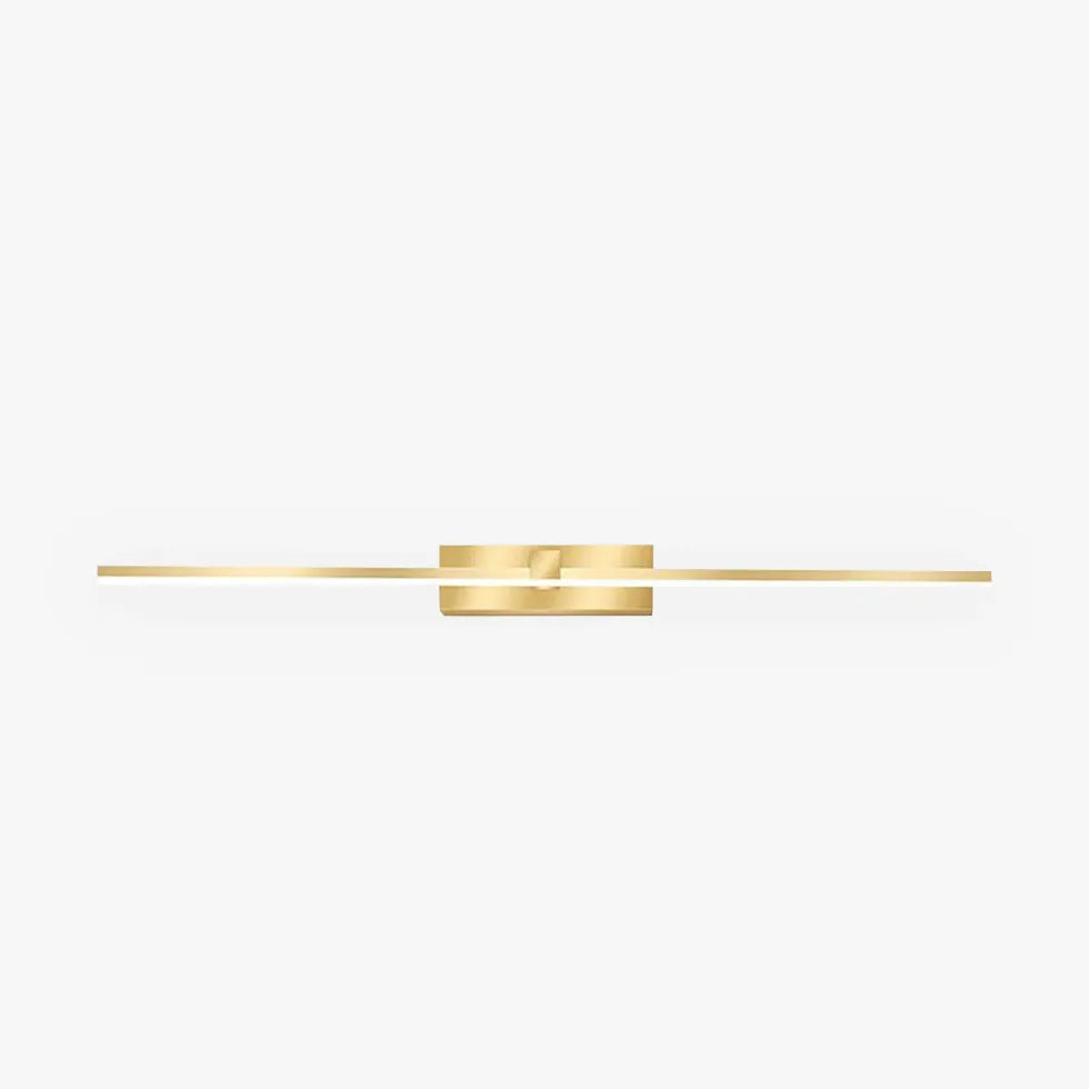 Led spiegelverlichting goudkleurige langwerpige wandlamp