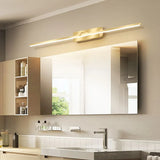 Led spiegelverlichting goudkleurige langwerpige wandlamp