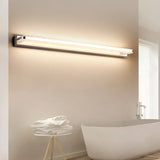 Wandlampen led binnen zilver lang recht