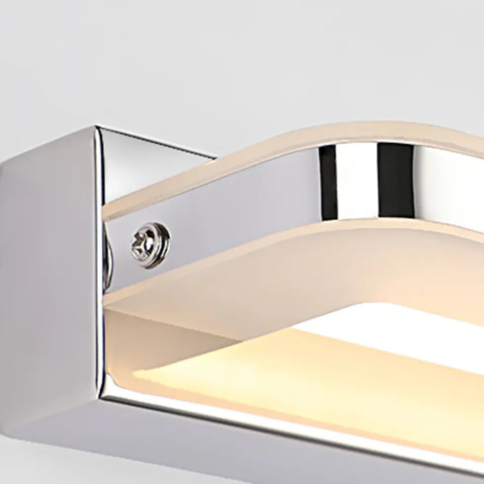 Wandlampen led binnen zilver lang recht