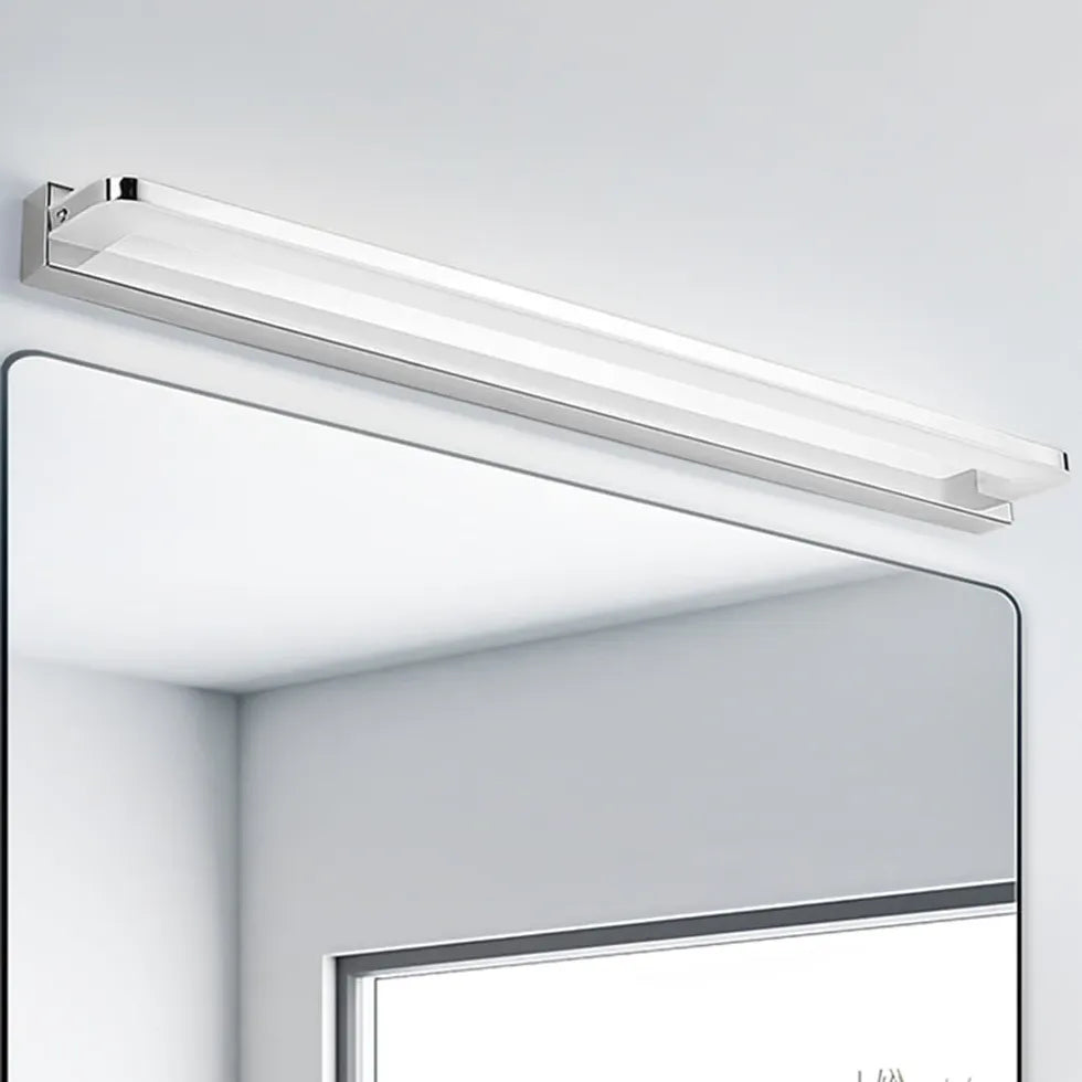 Wandlampen led binnen zilver lang recht