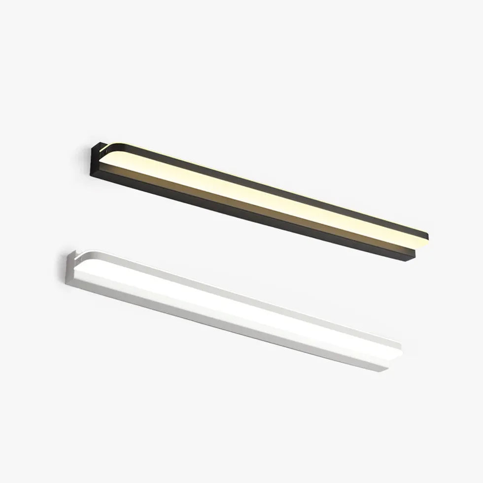 Wand LED lamp voor badkamer in zwart roestvrijstaal