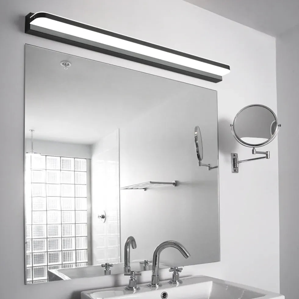 Wand LED lamp voor badkamer in zwart roestvrijstaal