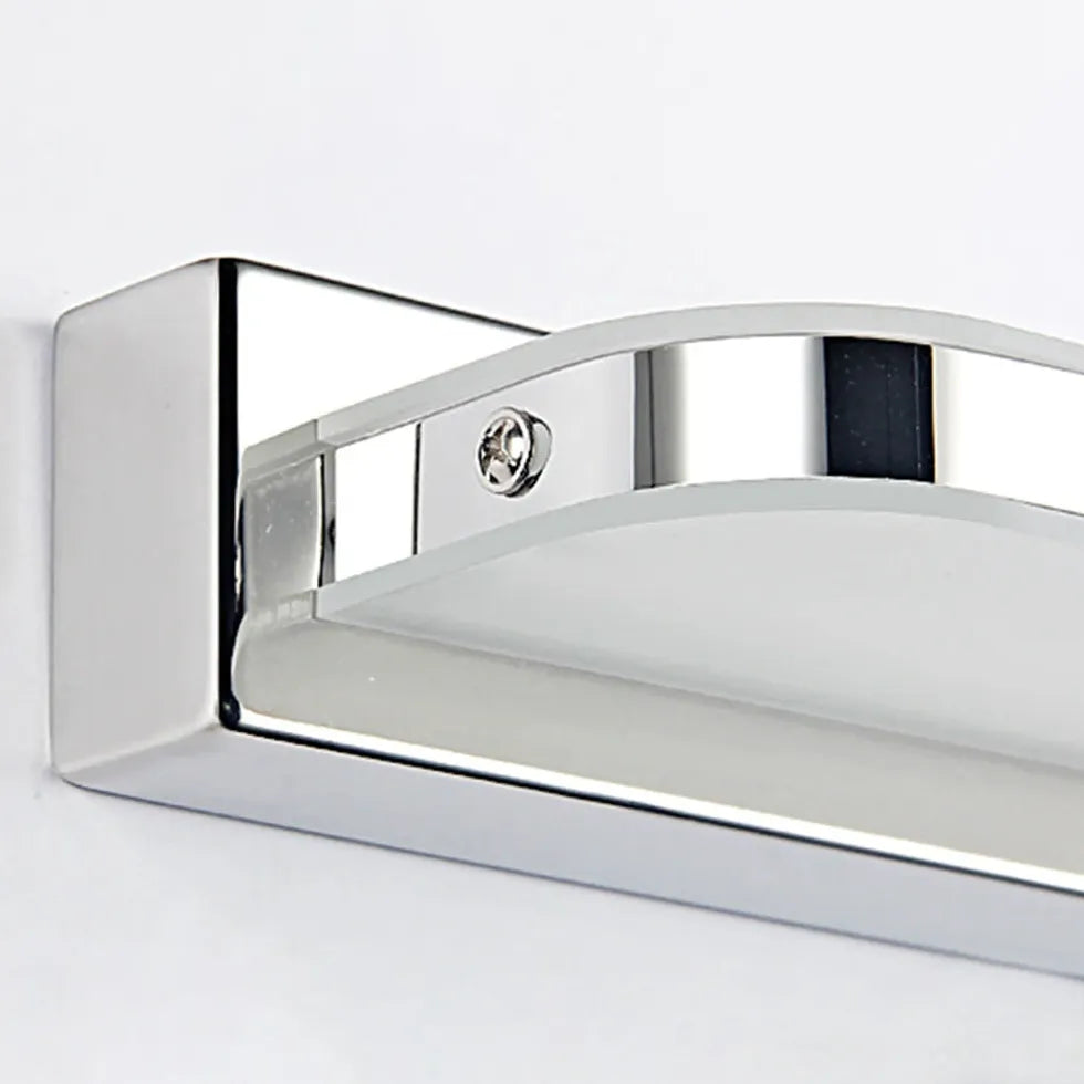 Wand LED lamp voor badkamer in zwart roestvrijstaal