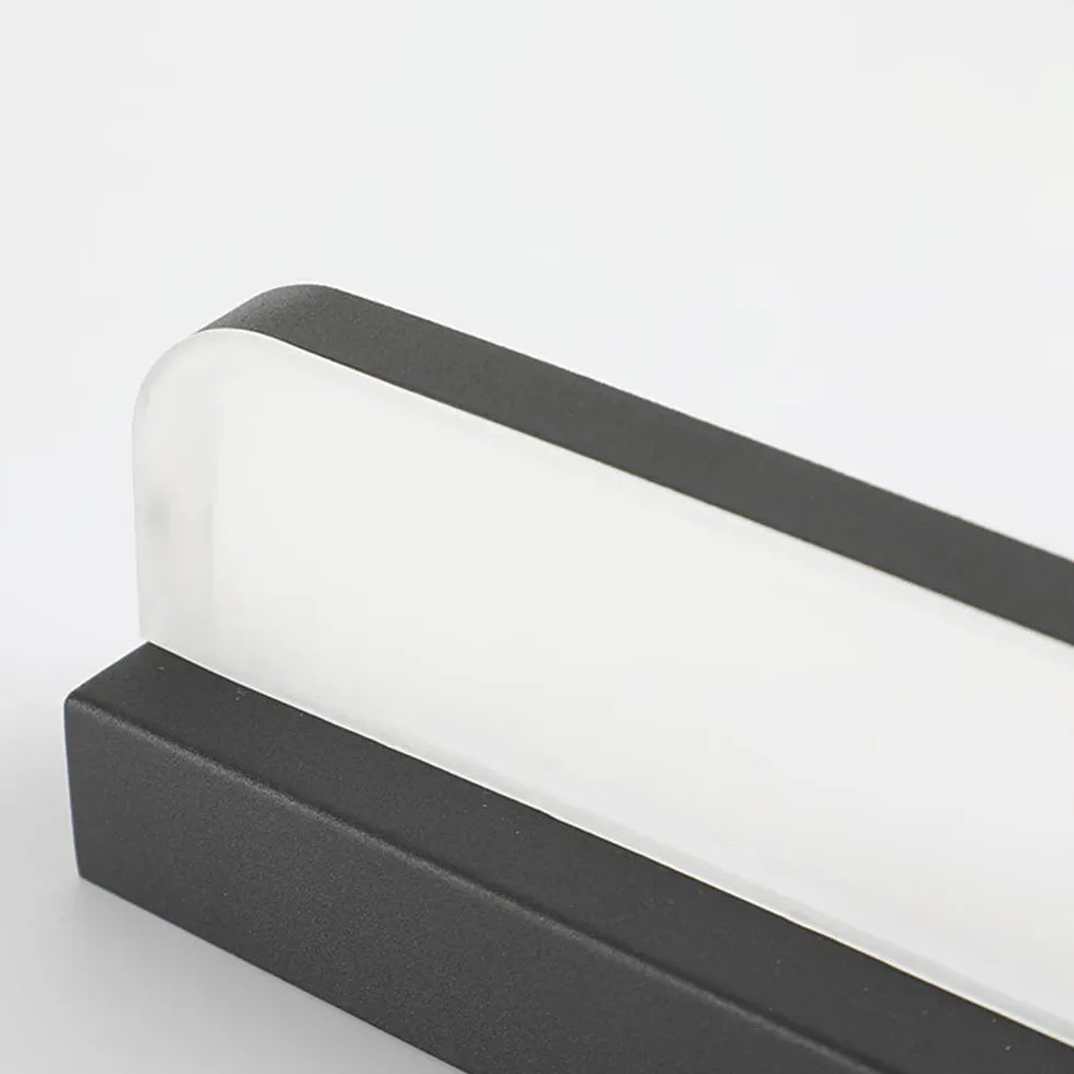 Wand LED lamp voor badkamer in zwart roestvrijstaal