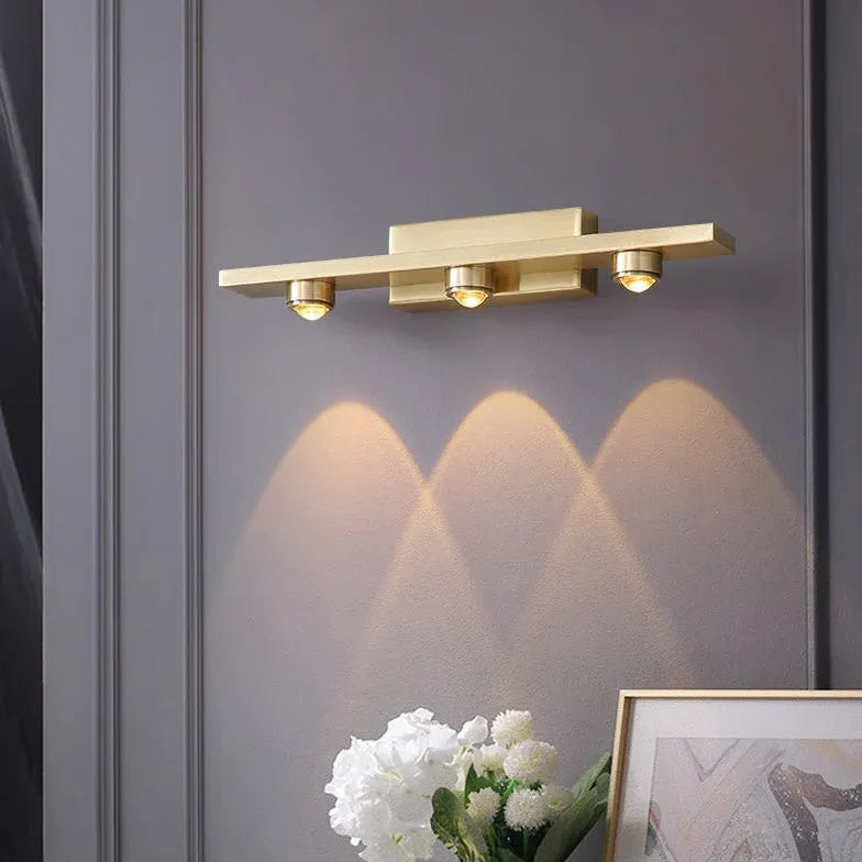Wandlampje goud led voor slaapkamer