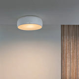 Design plafondlampen woonkamer witte ronde schijf