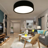 Design plafondlampen woonkamer witte ronde schijf
