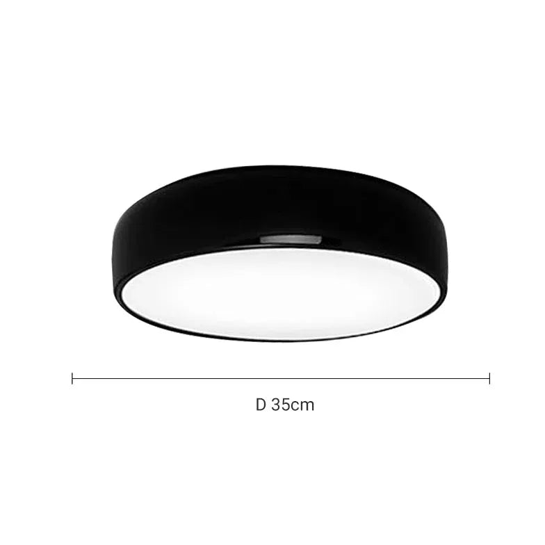 Design plafondlampen woonkamer witte ronde schijf