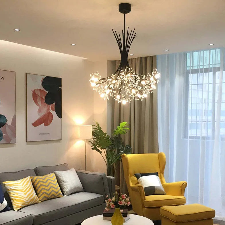 Hanglamp goud bloemvormige warme verlichting