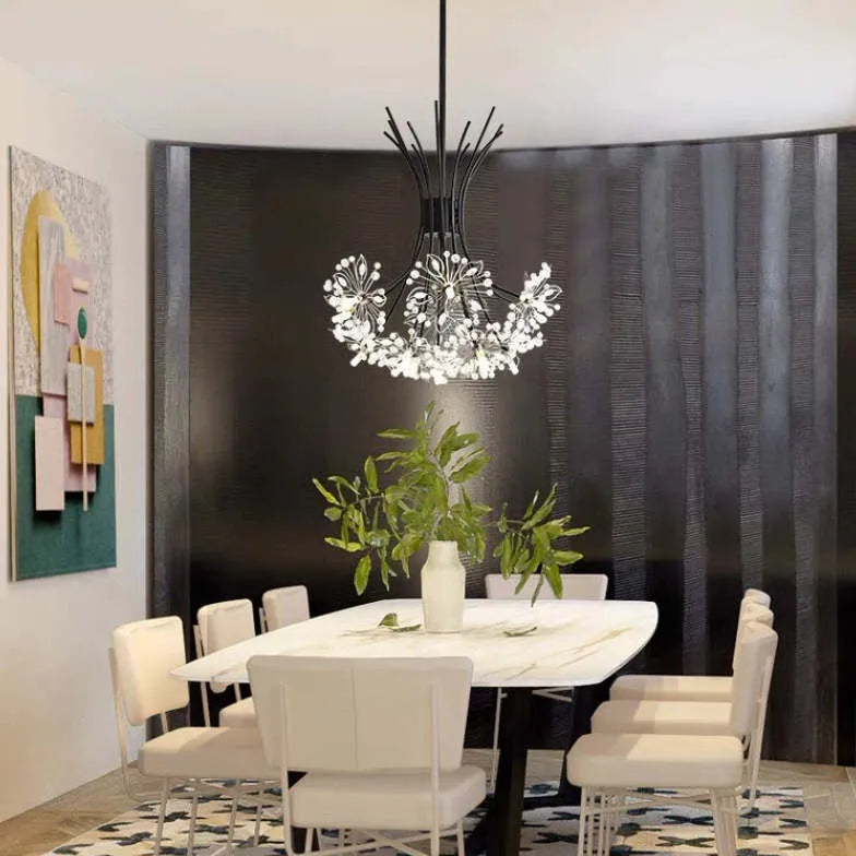 Hanglamp goud bloemvormige warme verlichting