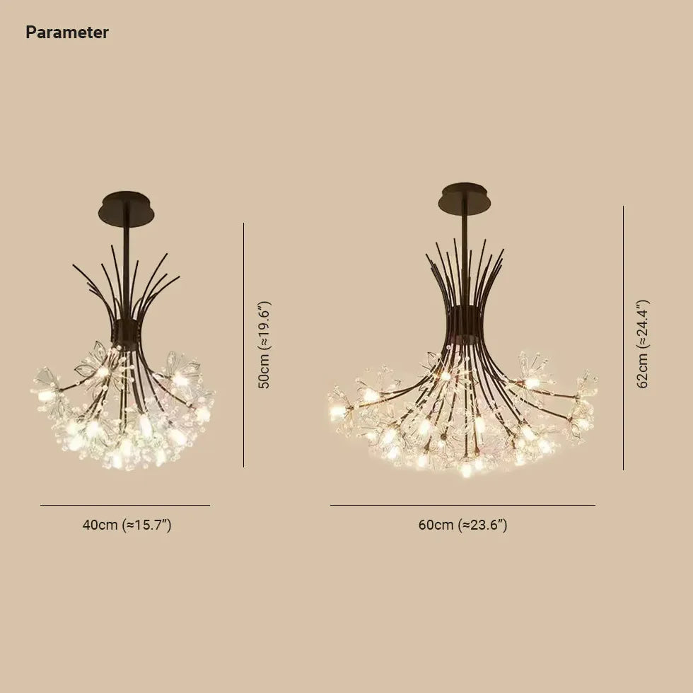 Hanglamp goud bloemvormige warme verlichting
