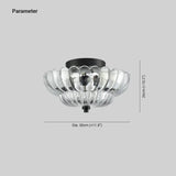 Plafonniere e27 bloemen glas kap