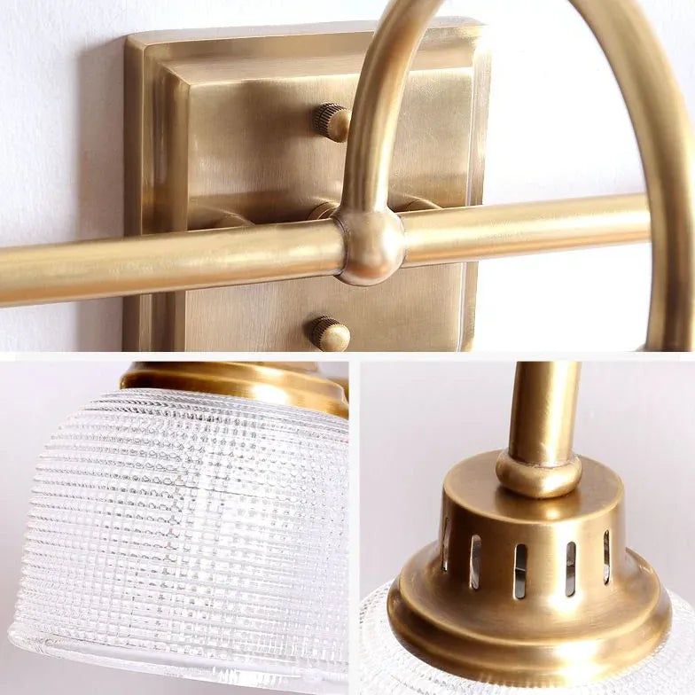 Wandlampen messing met meerdere lampen voor badkamer