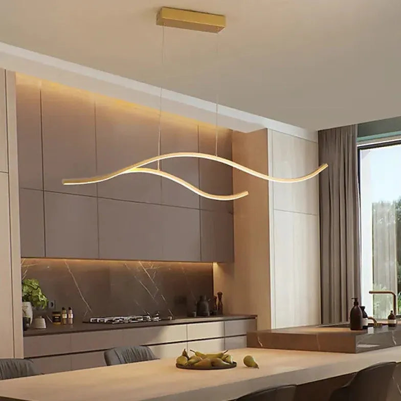 Led hanglampen keuken met dubbele boog dimbaar