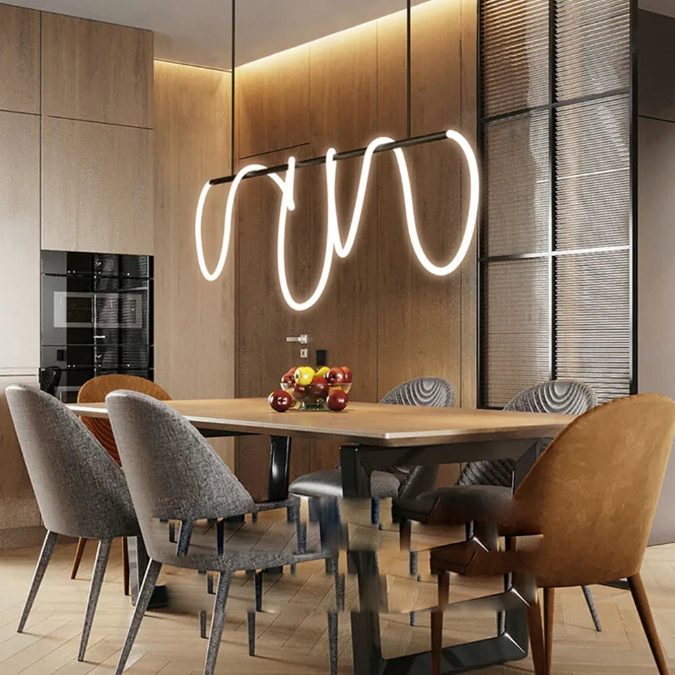 Gouden LED ring hanglamp voor woonkamer